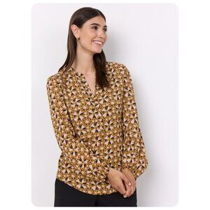 Soyaconcept Golden Yellow Long Sleeve Blouse sz xs